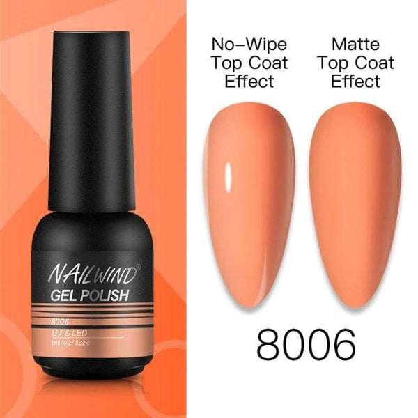 NEW TREND Modern fashion Red Gel Nail Polish For Nails  Permanent UV LED 8ml Matte Glossy High Quality Fashion Design For Women and Ladies