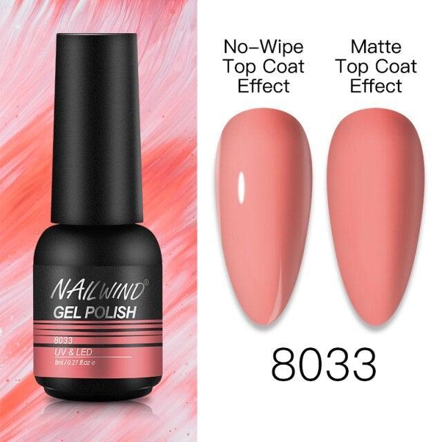 NEW TREND Modern fashion Red Gel Nail Polish For Nails  Permanent UV LED 8ml Matte Glossy High Quality Fashion Design For Women and Ladies