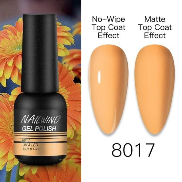 NEW TREND Modern fashion Red Gel Nail Polish For Nails  Permanent UV LED 8ml Matte Glossy High Quality Fashion Design For Women and Ladies