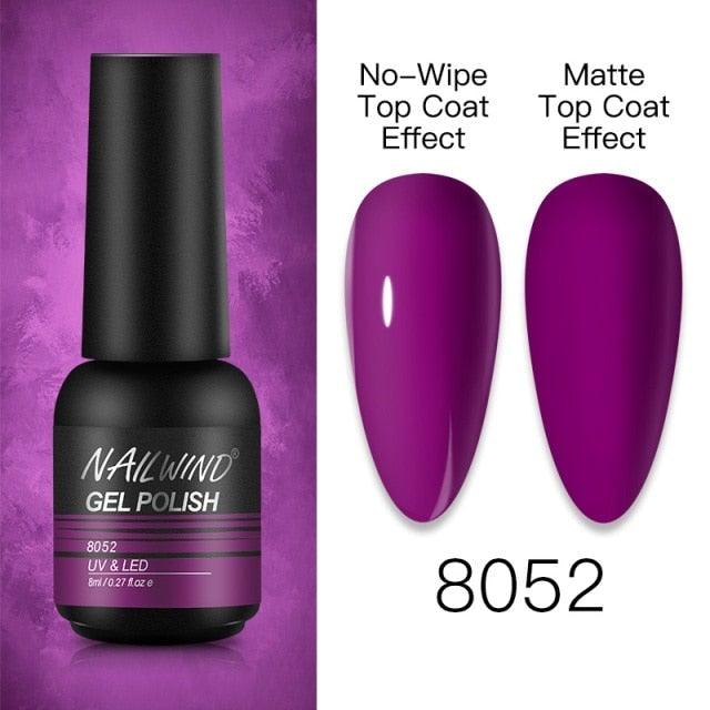 NEW TREND Modern fashion Red Gel Nail Polish For Nails  Permanent UV LED 8ml Matte Glossy High Quality Fashion Design For Women and Ladies