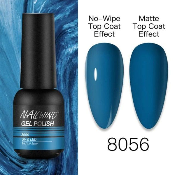 NEW TREND Modern fashion Red Gel Nail Polish For Nails  Permanent UV LED 8ml Matte Glossy High Quality Fashion Design For Women and Ladies