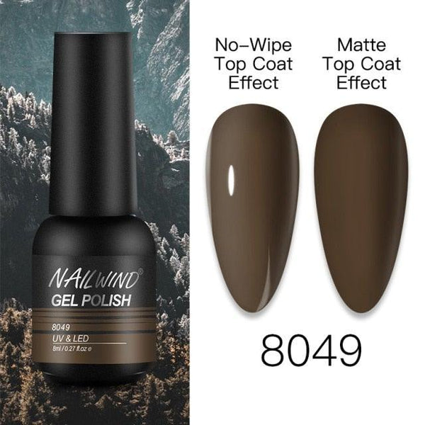 NEW TREND Modern fashion Red Gel Nail Polish For Nails  Permanent UV LED 8ml Matte Glossy High Quality Fashion Design For Women and Ladies