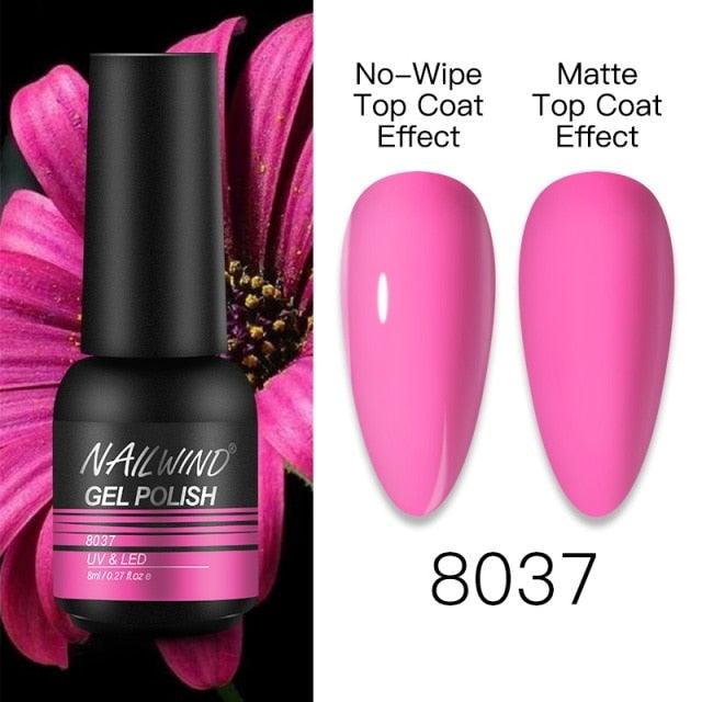 NEW TREND Modern fashion Red Gel Nail Polish For Nails  Permanent UV LED 8ml Matte Glossy High Quality Fashion Design For Women and Ladies