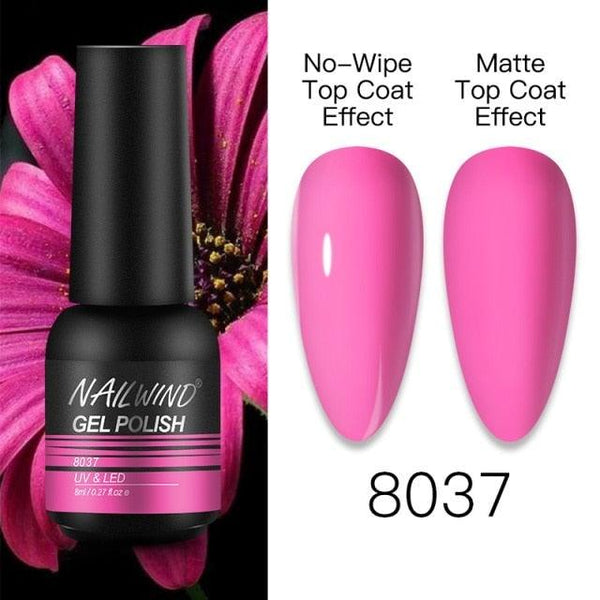 NEW TREND Modern fashion Red Gel Nail Polish For Nails  Permanent UV LED 8ml Matte Glossy High Quality Fashion Design For Women and Ladies