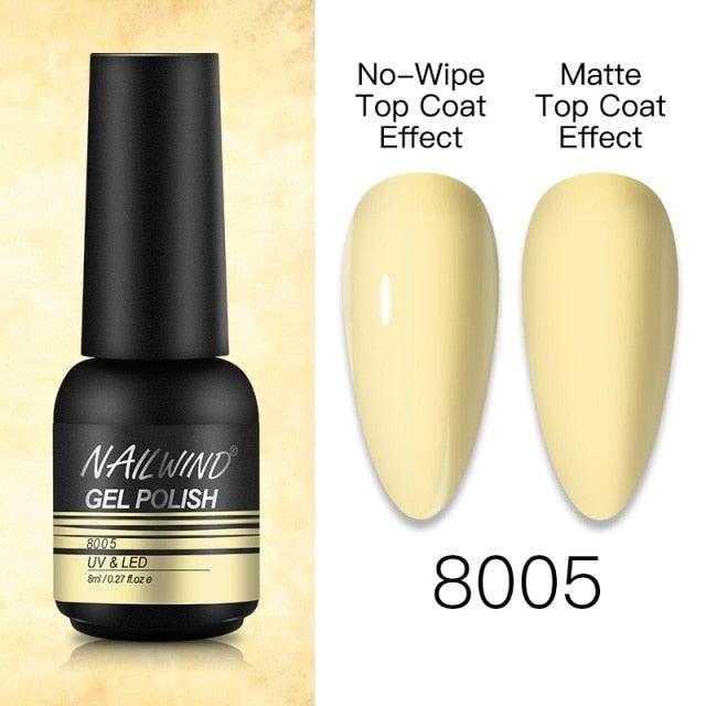 NEW TREND Modern fashion Red Gel Nail Polish For Nails  Permanent UV LED 8ml Matte Glossy High Quality Fashion Design For Women and Ladies