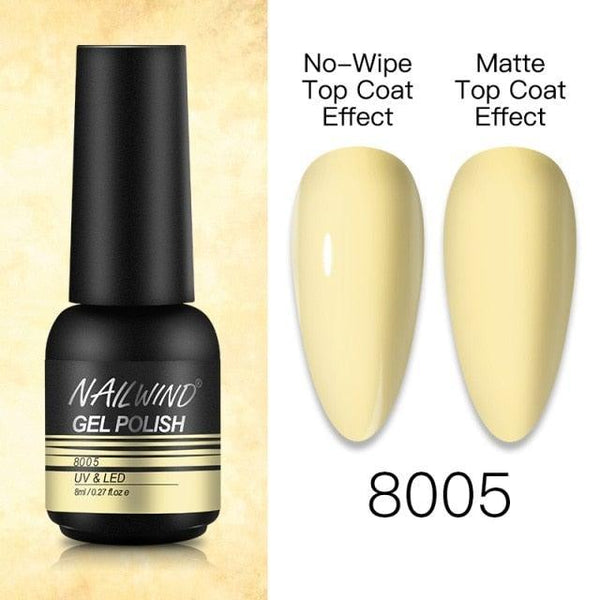 NEW TREND Modern fashion Red Gel Nail Polish For Nails  Permanent UV LED 8ml Matte Glossy High Quality Fashion Design For Women and Ladies