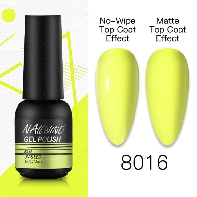 NEW TREND Modern fashion Red Gel Nail Polish For Nails  Permanent UV LED 8ml Matte Glossy High Quality Fashion Design For Women and Ladies