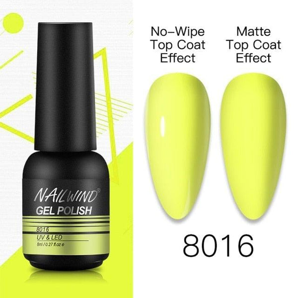 NEW TREND Modern fashion Red Gel Nail Polish For Nails  Permanent UV LED 8ml Matte Glossy High Quality Fashion Design For Women and Ladies