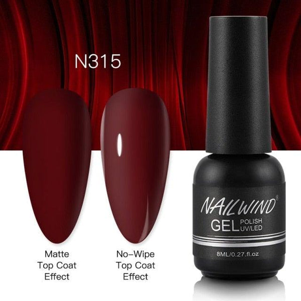 NEW TREND Modern fashion Red Gel Nail Polish For Nails  Permanent UV LED 8ml Matte Glossy High Quality Fashion Design For Women and Ladies