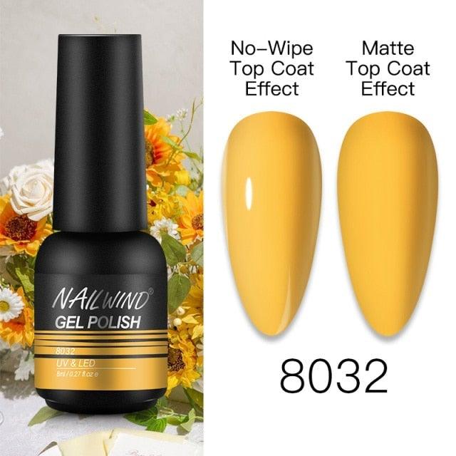 NEW TREND Modern fashion Red Gel Nail Polish For Nails  Permanent UV LED 8ml Matte Glossy High Quality Fashion Design For Women and Ladies