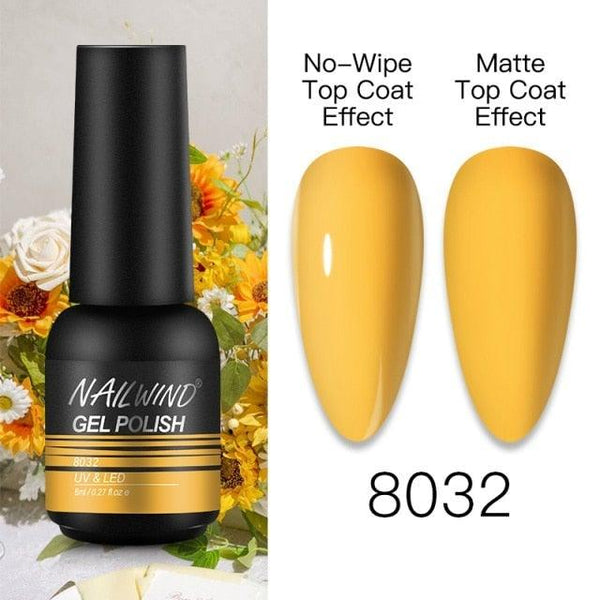 NEW TREND Modern fashion Red Gel Nail Polish For Nails  Permanent UV LED 8ml Matte Glossy High Quality Fashion Design For Women and Ladies