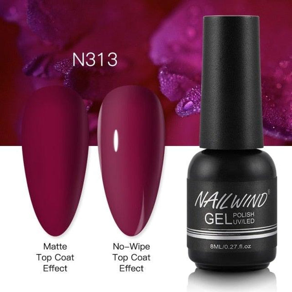 NEW TREND Modern fashion Red Gel Nail Polish For Nails  Permanent UV LED 8ml Matte Glossy High Quality Fashion Design For Women and Ladies