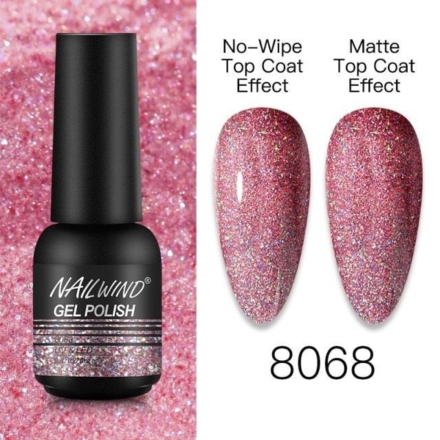 NEW TREND Modern fashion Red Gel Nail Polish For Nails  Permanent UV LED 8ml Matte Glossy High Quality Fashion Design For Women and Ladies