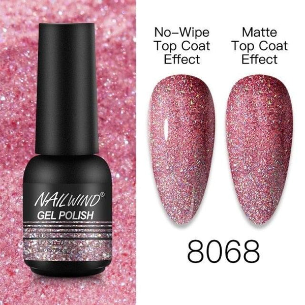 NEW TREND Modern fashion Red Gel Nail Polish For Nails  Permanent UV LED 8ml Matte Glossy High Quality Fashion Design For Women and Ladies