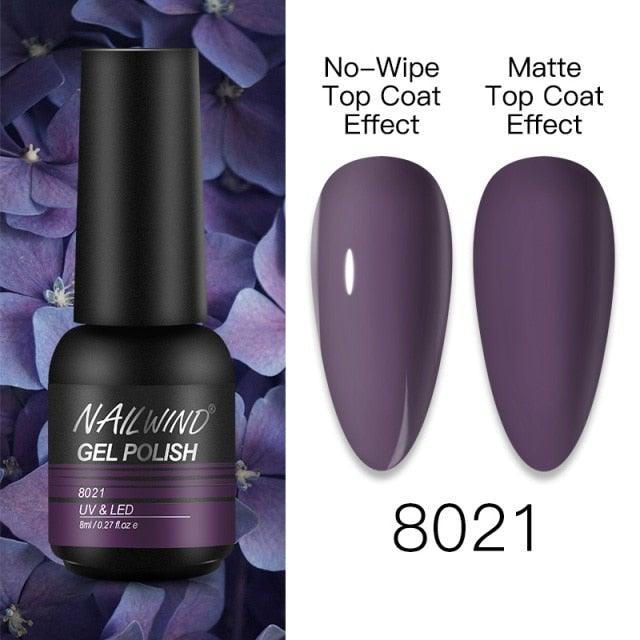 NEW TREND Modern fashion Red Gel Nail Polish For Nails  Permanent UV LED 8ml Matte Glossy High Quality Fashion Design For Women and Ladies