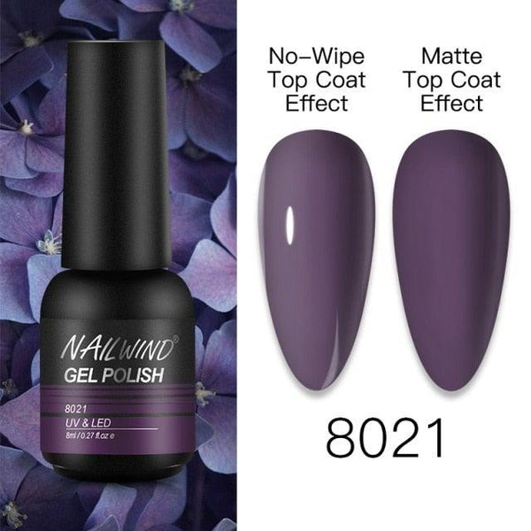 NEW TREND Modern fashion Red Gel Nail Polish For Nails  Permanent UV LED 8ml Matte Glossy High Quality Fashion Design For Women and Ladies