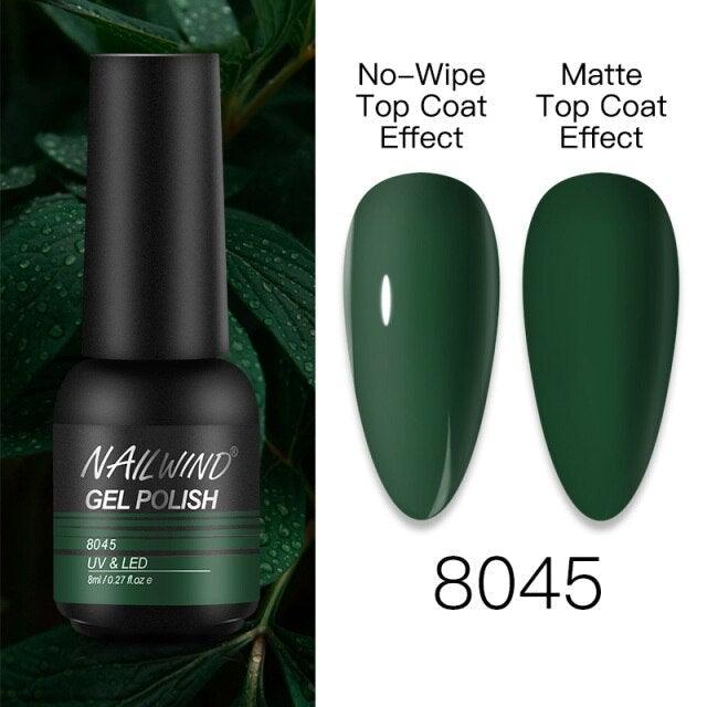 NEW TREND Modern fashion Red Gel Nail Polish For Nails  Permanent UV LED 8ml Matte Glossy High Quality Fashion Design For Women and Ladies