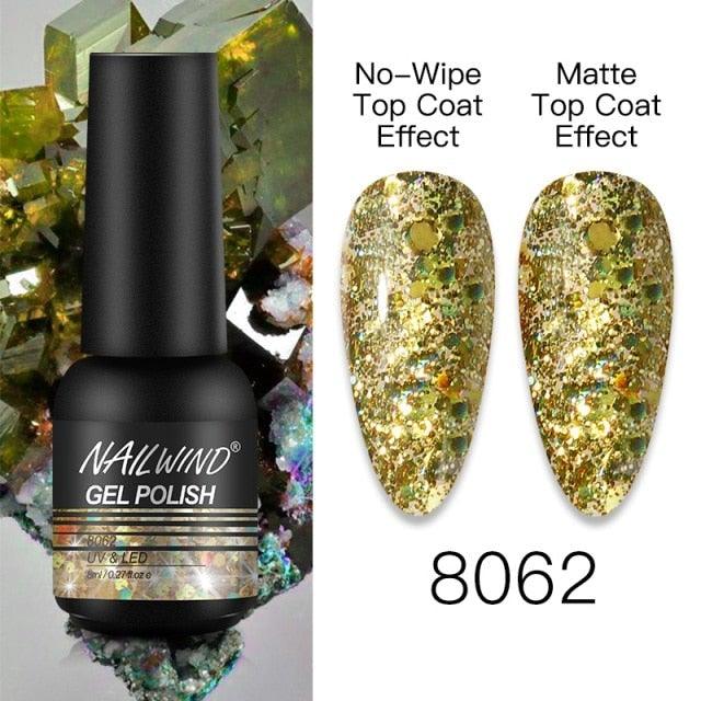 NEW TREND Modern fashion Red Gel Nail Polish For Nails  Permanent UV LED 8ml Matte Glossy High Quality Fashion Design For Women and Ladies