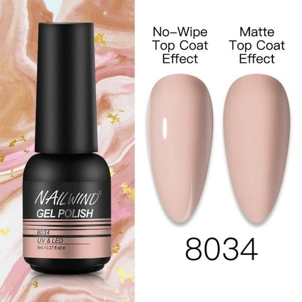 NEW TREND Modern fashion Red Gel Nail Polish For Nails  Permanent UV LED 8ml Matte Glossy High Quality Fashion Design For Women and Ladies