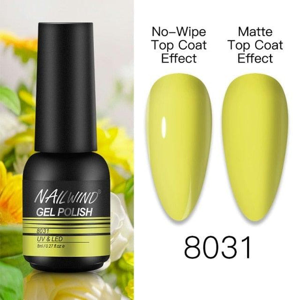 NEW TREND Modern fashion Red Gel Nail Polish For Nails  Permanent UV LED 8ml Matte Glossy High Quality Fashion Design For Women and Ladies