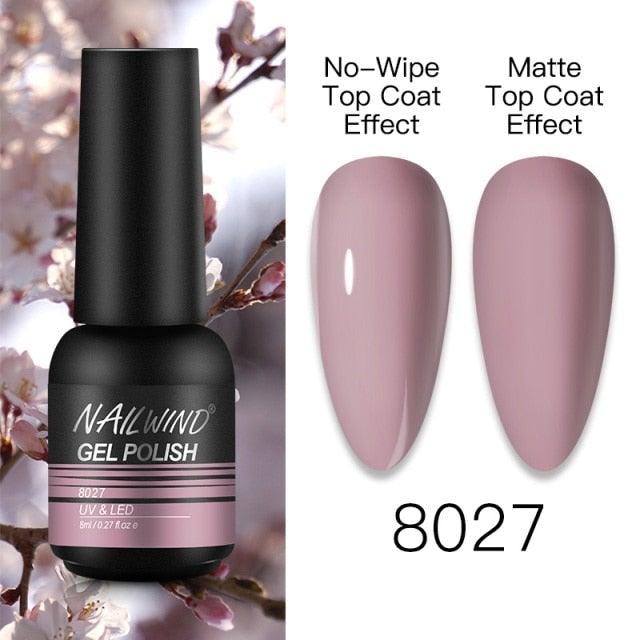 NEW TREND Modern fashion Red Gel Nail Polish For Nails  Permanent UV LED 8ml Matte Glossy High Quality Fashion Design For Women and Ladies