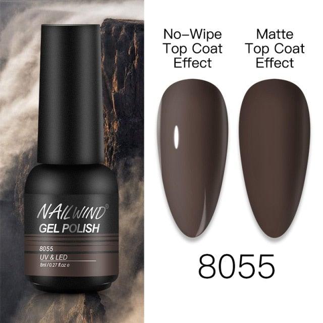 NEW TREND Modern fashion Red Gel Nail Polish For Nails  Permanent UV LED 8ml Matte Glossy High Quality Fashion Design For Women and Ladies