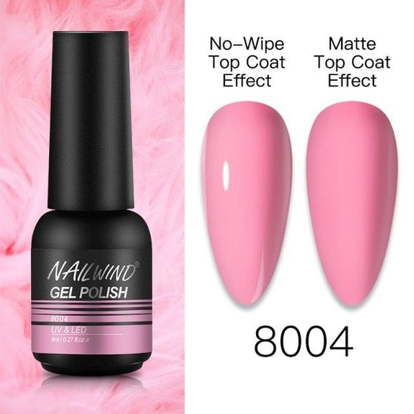 NEW TREND Modern fashion Red Gel Nail Polish For Nails  Permanent UV LED 8ml Matte Glossy High Quality Fashion Design For Women and Ladies