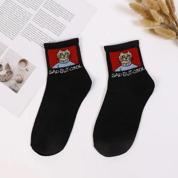 2022 New Fashion Cartoon Patterned Short Funny Cotton Socks Cute Animal Dinosaur Socks For Ladies Funny College Wind Concise Socks For Men And Women