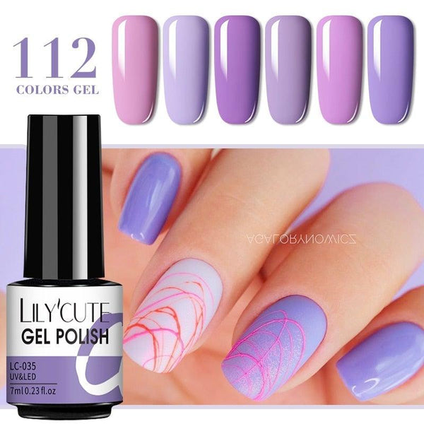 2022 New Fashion Purple Womens Nail Gel 7ml Permanent UV LED Base Matte Glossy Luxury Colorful Effect Nail Gel for Women and Girls