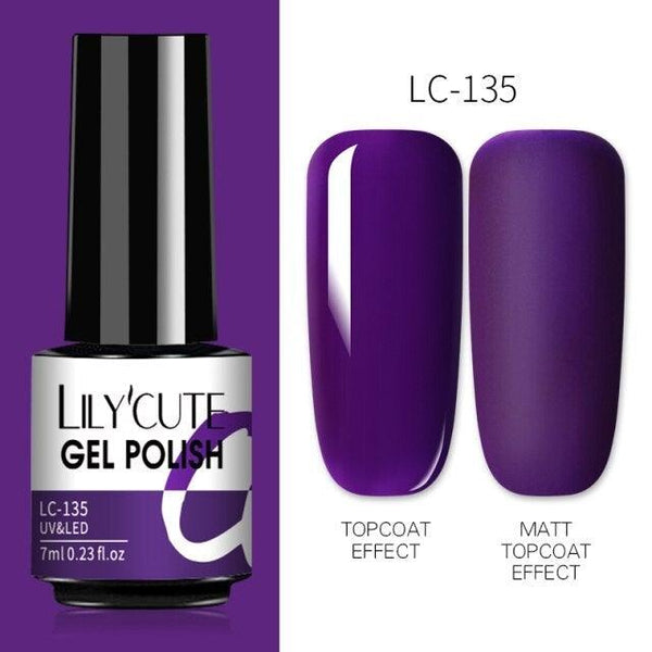 2022 New Fashion Purple Womens Nail Gel 7ml Permanent UV LED Base Matte Glossy Luxury Colorful Effect Nail Gel for Women and Girls