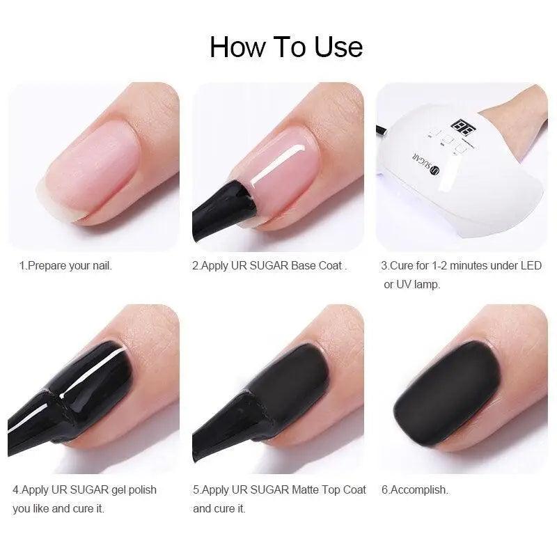 TREND Matte 7.5ML Nail Gel Polish Base Matte Coat UV LED Home Manicure Luxury Matte Design Luxury Nail Gel For Womens and Girls