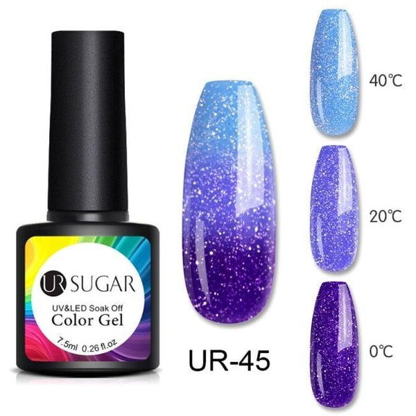 2022 NEW Purple Gel Nail Polish UV Color Changing Gel Nail Polish Stylish Three Layer Effect For Womens