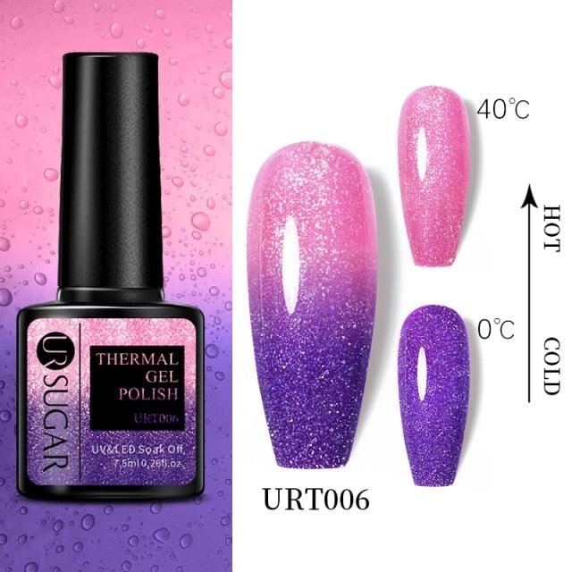 2022 NEW Purple Gel Nail Polish UV Color Changing Gel Nail Polish Stylish Three Layer Effect For Womens