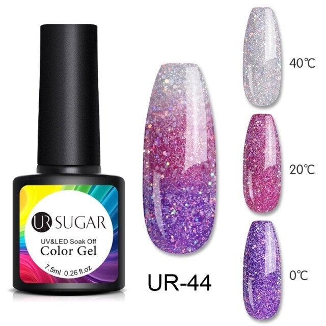 2022 NEW Purple Gel Nail Polish UV Color Changing Gel Nail Polish Stylish Three Layer Effect For Womens