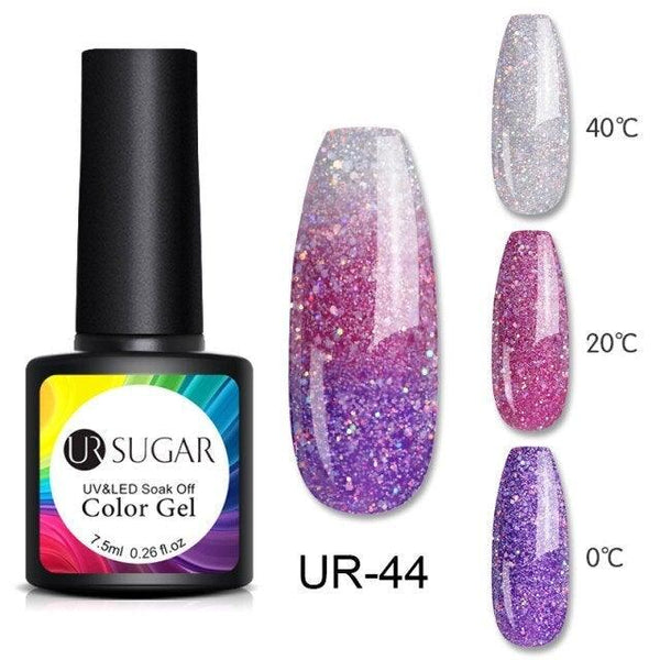 2022 NEW Purple Gel Nail Polish UV Color Changing Gel Nail Polish Stylish Three Layer Effect For Womens