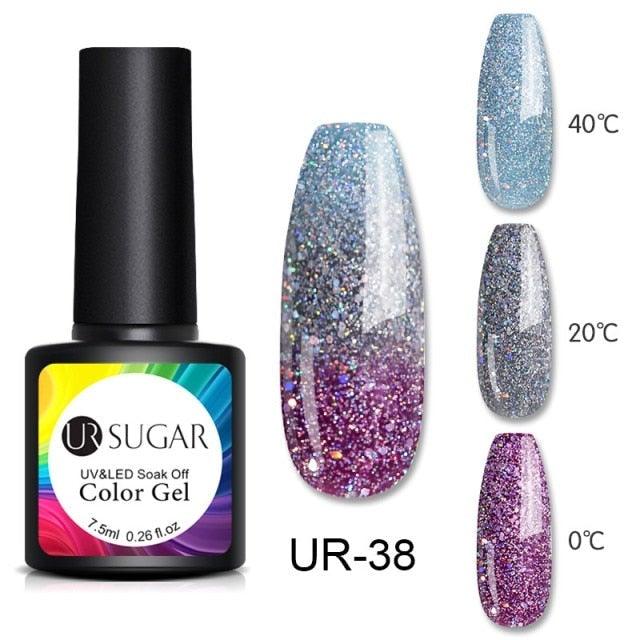 2022 NEW Purple Gel Nail Polish UV Color Changing Gel Nail Polish Stylish Three Layer Effect For Womens