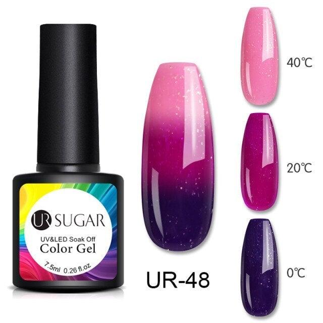 2022 NEW Purple Gel Nail Polish UV Color Changing Gel Nail Polish Stylish Three Layer Effect For Womens