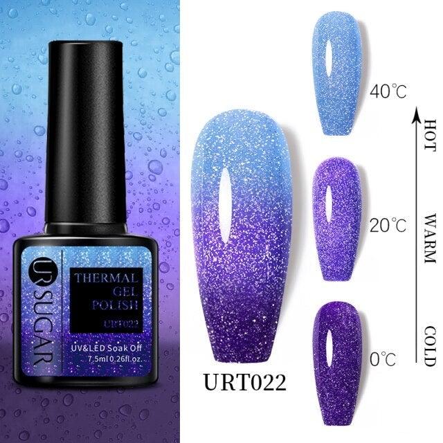 2022 NEW Purple Gel Nail Polish UV Color Changing Gel Nail Polish Stylish Three Layer Effect For Womens