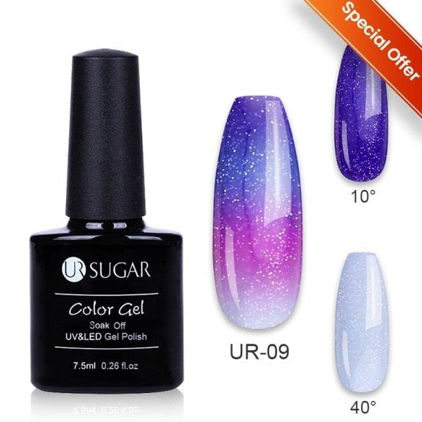 2022 NEW Purple Gel Nail Polish UV Color Changing Gel Nail Polish Stylish Three Layer Effect For Womens
