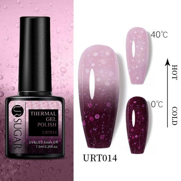 2022 NEW Purple Gel Nail Polish UV Color Changing Gel Nail Polish Stylish Three Layer Effect For Womens