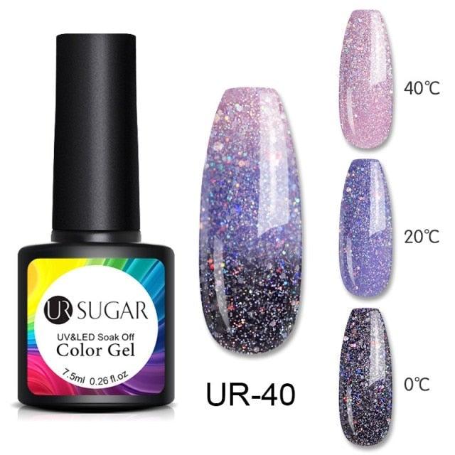 2022 NEW Purple Gel Nail Polish UV Color Changing Gel Nail Polish Stylish Three Layer Effect For Womens