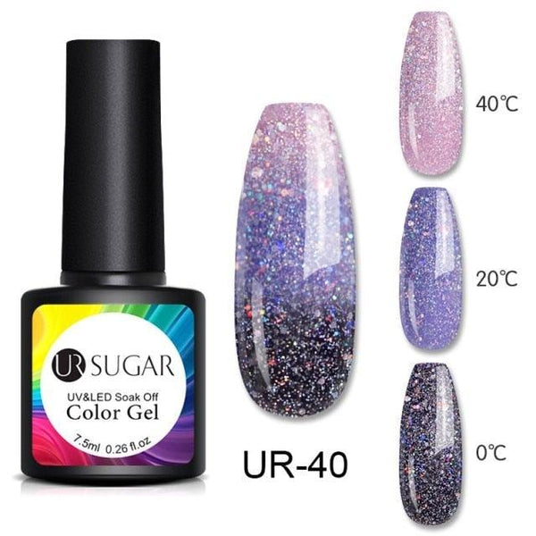 2022 NEW Purple Gel Nail Polish UV Color Changing Gel Nail Polish Stylish Three Layer Effect For Womens