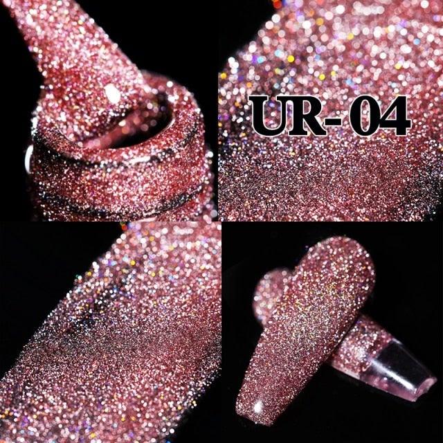 2022 New Reflective Glitter Nail Gel 8ml  Permanent UV/LED Glossy Effect Popular Diamond Nail Gel Design For Womens