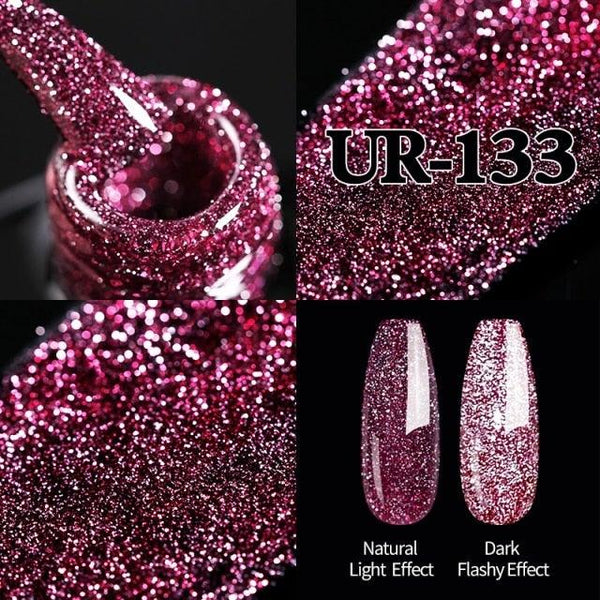 2022 New Reflective Glitter Nail Gel 8ml  Permanent UV/LED Glossy Effect Popular Diamond Nail Gel Design For Womens