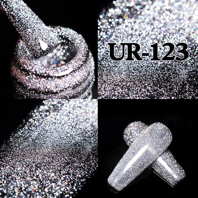 2022 New Reflective Glitter Nail Gel 8ml  Permanent UV/LED Glossy Effect Popular Diamond Nail Gel Design For Womens