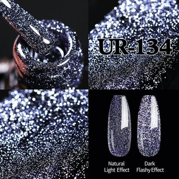 2022 New Reflective Glitter Nail Gel 8ml  Permanent UV/LED Glossy Effect Popular Diamond Nail Gel Design For Womens