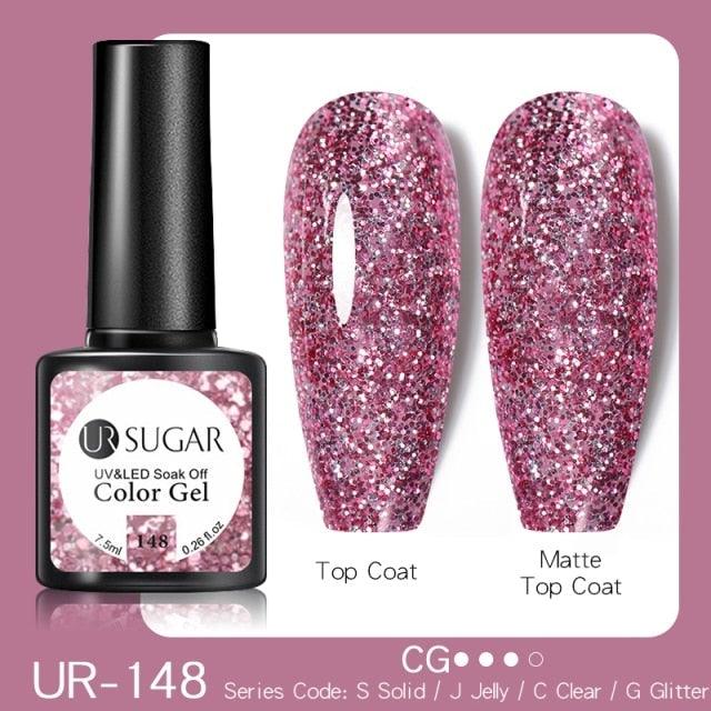 2022 New Reflective Glitter Nail Gel 8ml  Permanent UV/LED Glossy Effect Popular Diamond Nail Gel Design For Womens