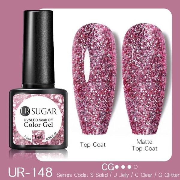 2022 New Reflective Glitter Nail Gel 8ml  Permanent UV/LED Glossy Effect Popular Diamond Nail Gel Design For Womens