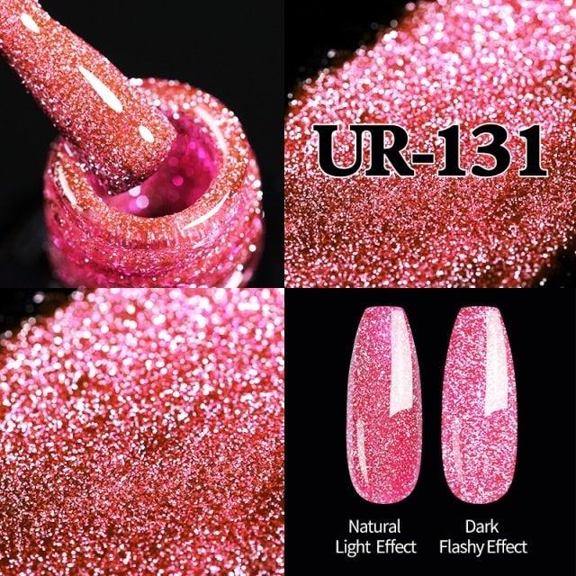 2022 New Reflective Glitter Nail Gel 8ml  Permanent UV/LED Glossy Effect Popular Diamond Nail Gel Design For Womens