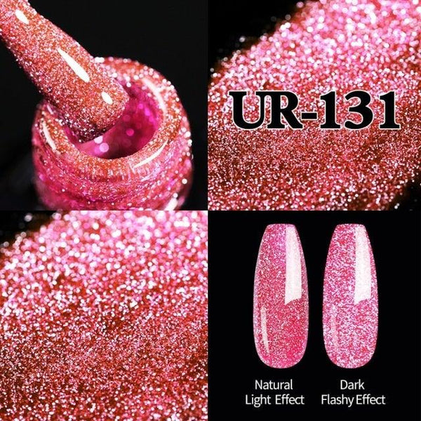 2022 New Reflective Glitter Nail Gel 8ml  Permanent UV/LED Glossy Effect Popular Diamond Nail Gel Design For Womens